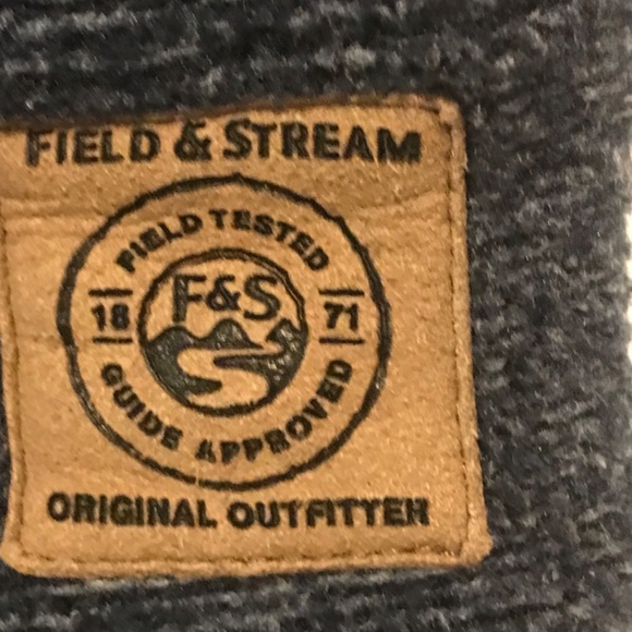 Field & Stream sweater men’s size Large blue, full zip, thick gorpcore cabincore - Picture 2 of 9
